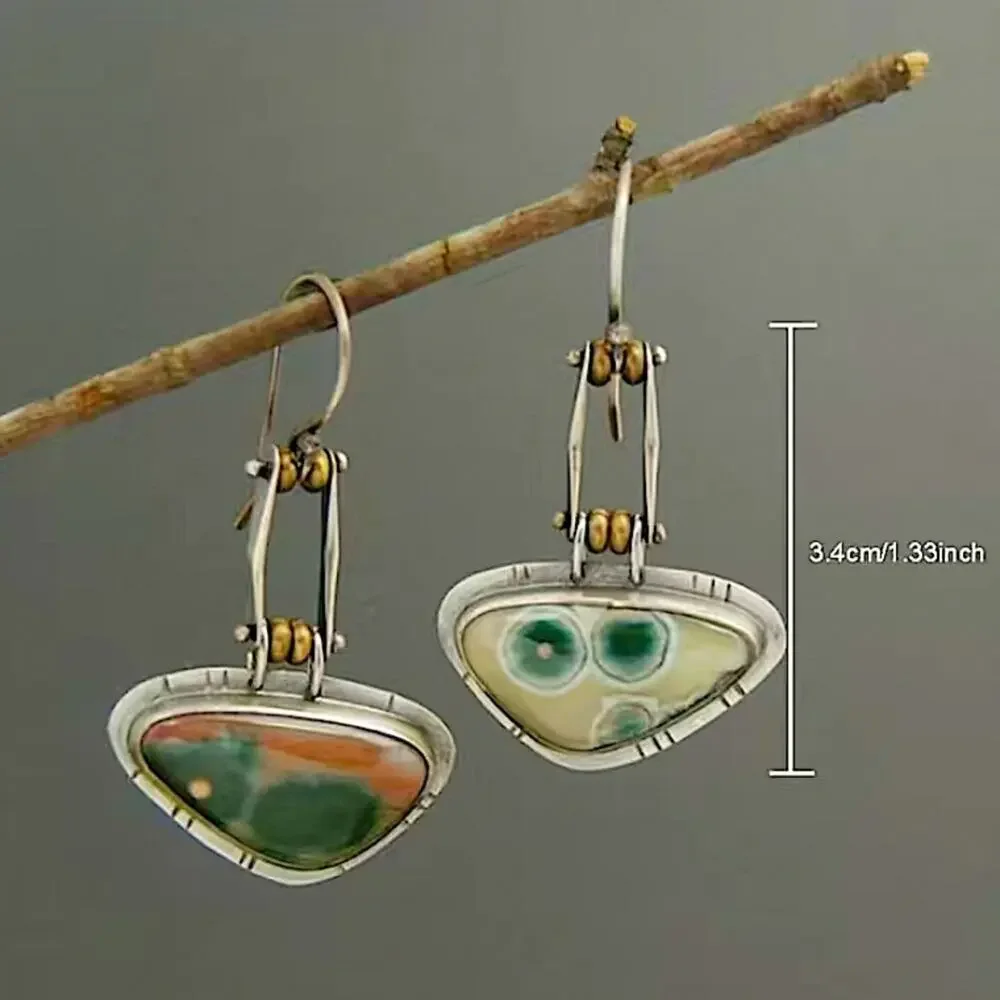 Vintage Silver Boho Dangle Earrings